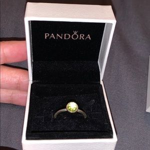 Pandora august birthstone droplet ring